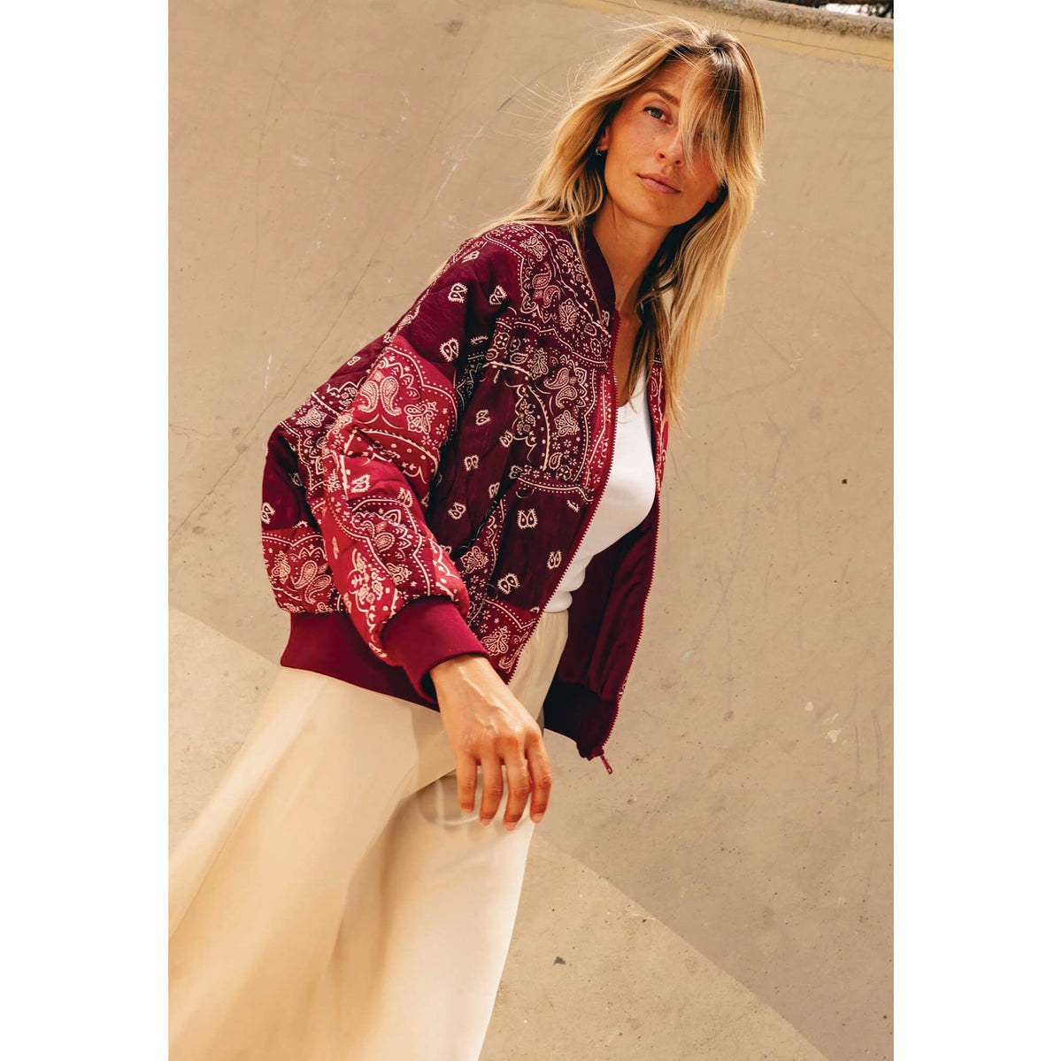Bomber "Daytona Bandana patch" - Bordeaux