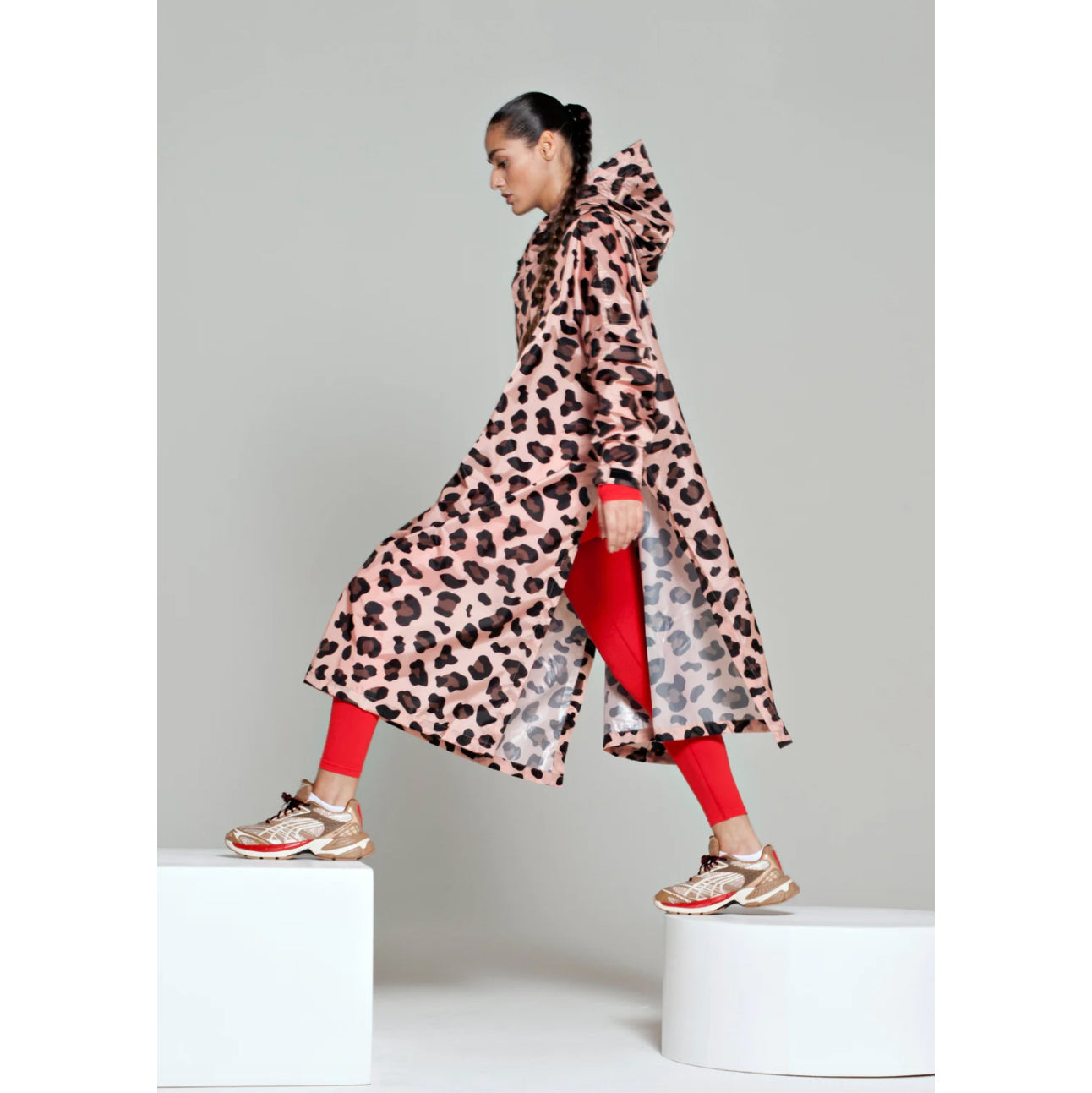 Cape-poncho imperméable "Pink Panther"