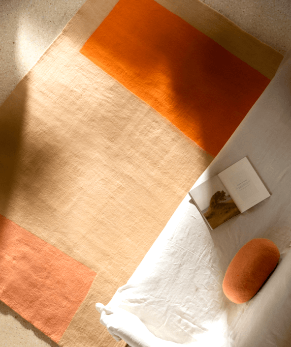 Tapis "Colorblock" laine 170x240 - Nude