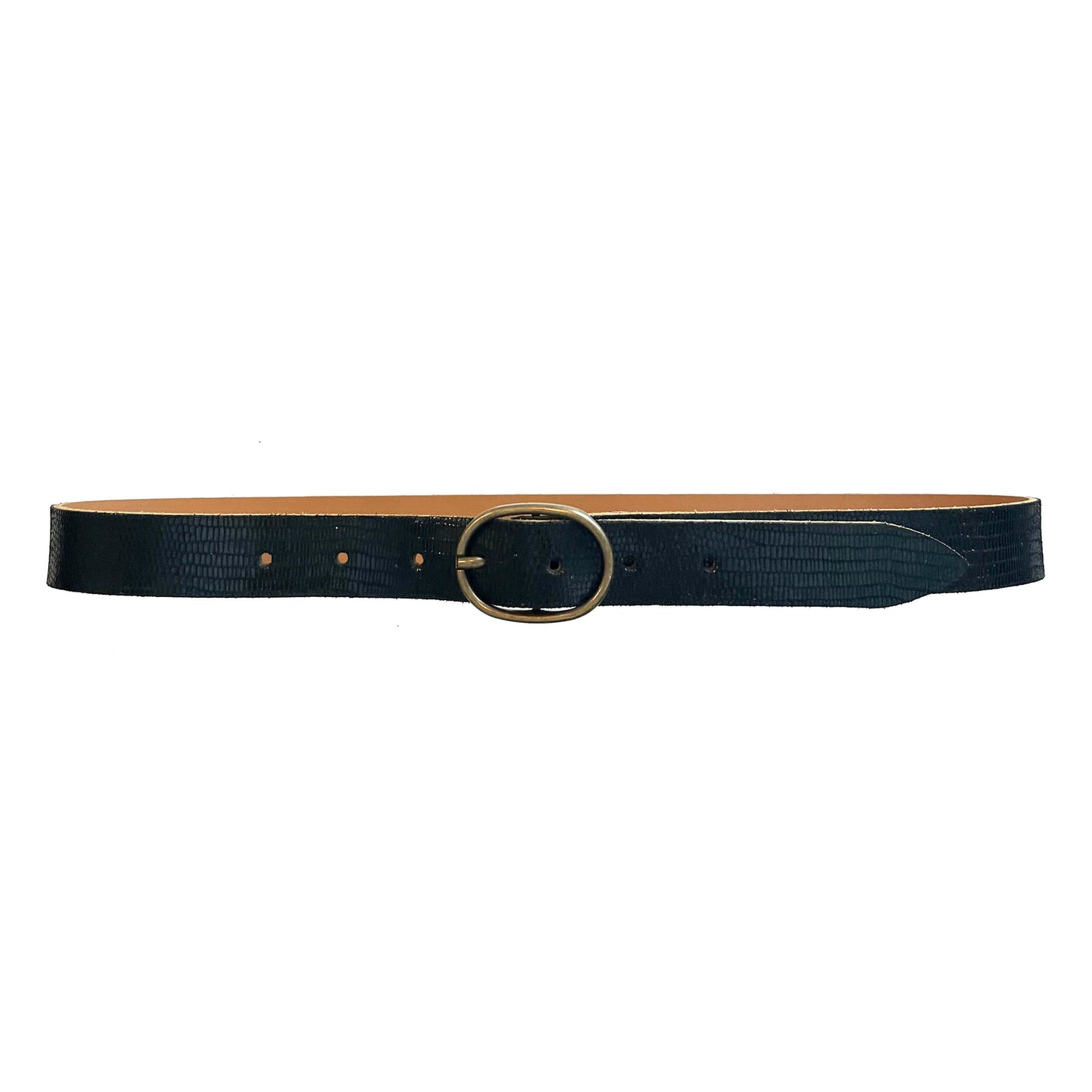 Ceinture "Perle" cuir Turtle Noir