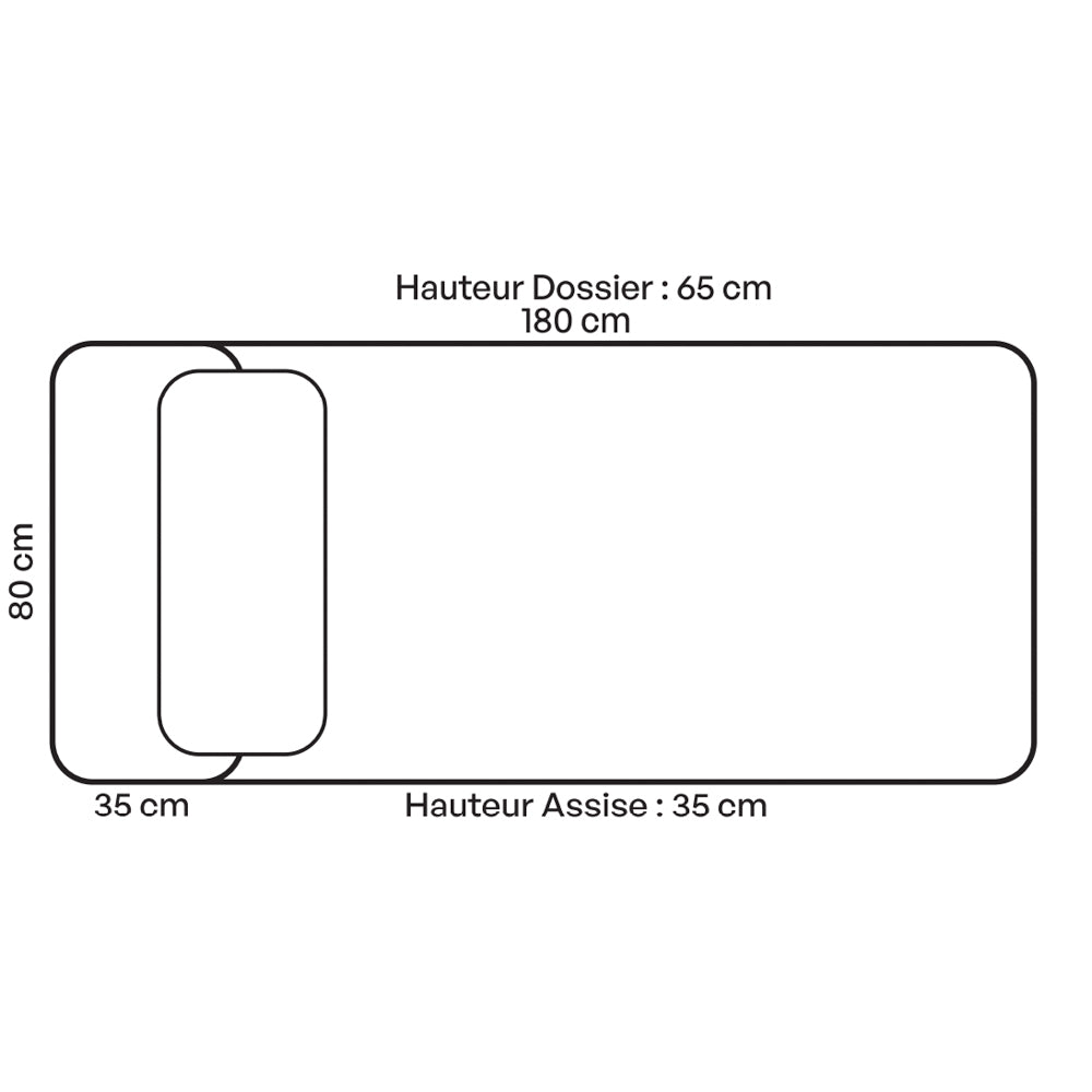 Méridienne "Slow Chill" Velours côtelé