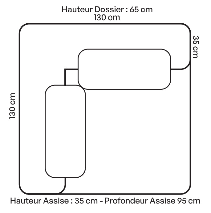 Canapé d'angle "Slow Coin" Velours côtelé