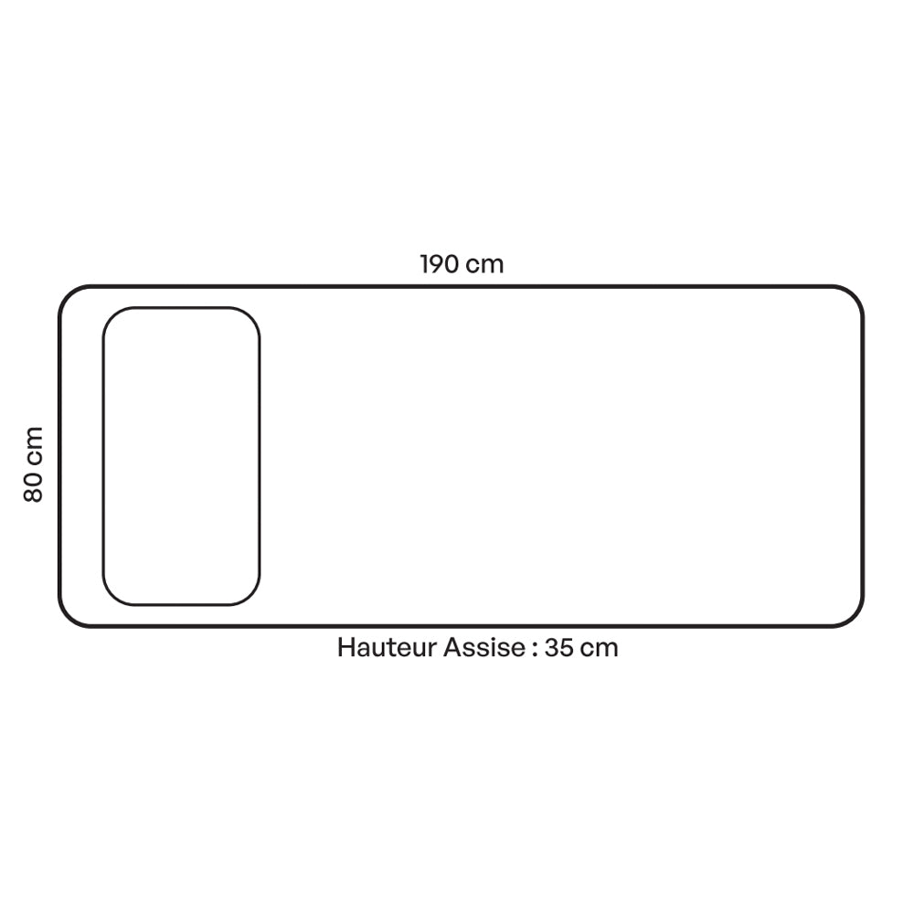 Banquette "Slow Daybed" Velours chenille