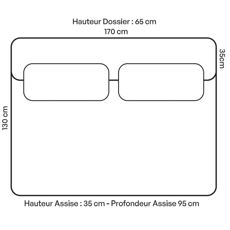 Canapé 2pl. "Slow Geek" Velours chenille