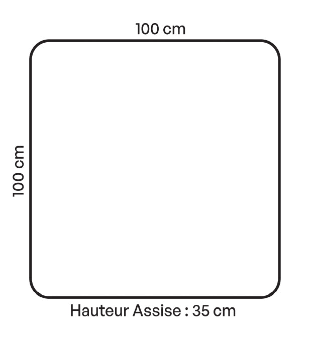 Pouf "Slow" Velours chenille