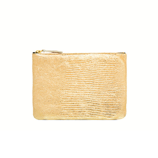 Petite pochette "Monoï" cuir Turtle Or