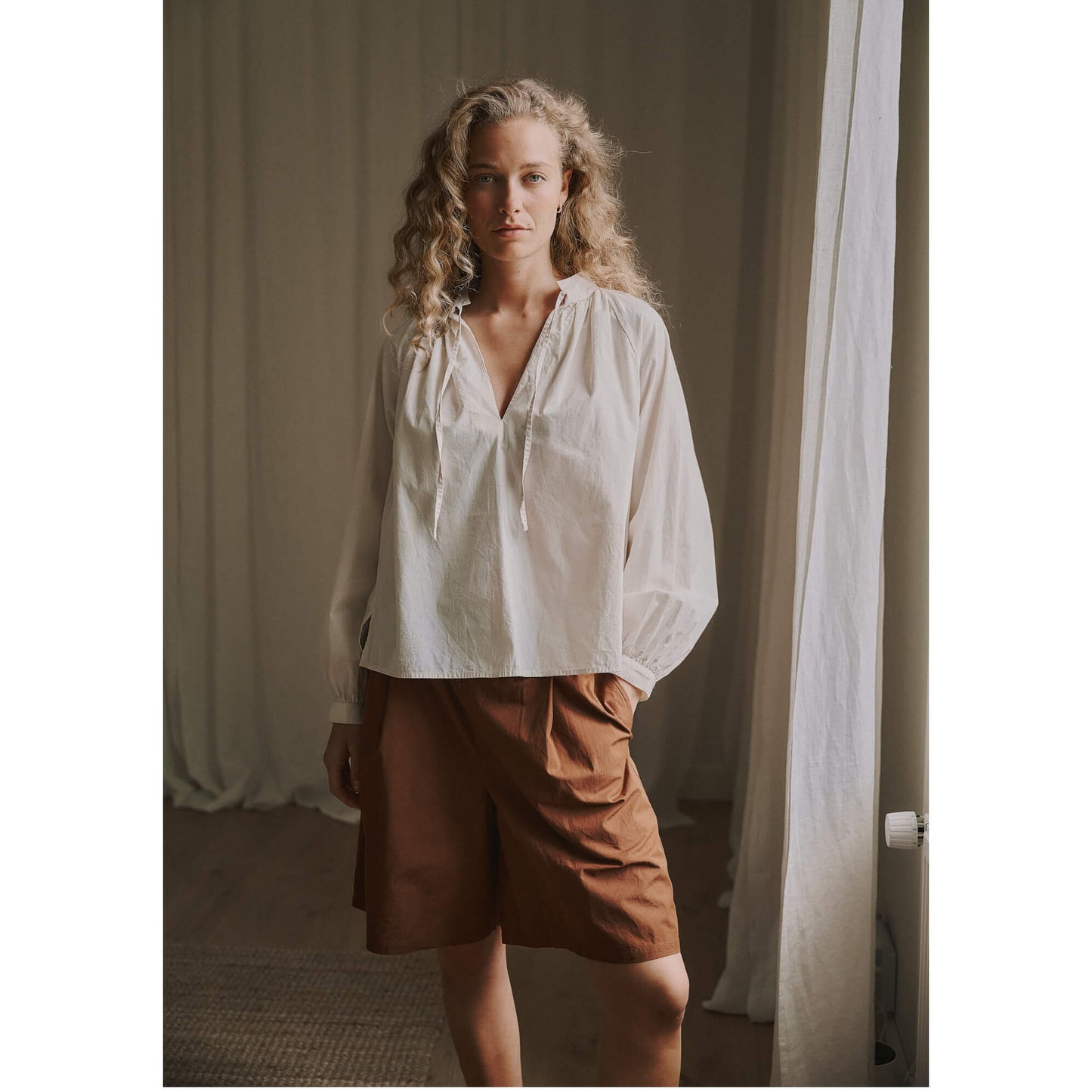 Blouse "Irissa" - White sand