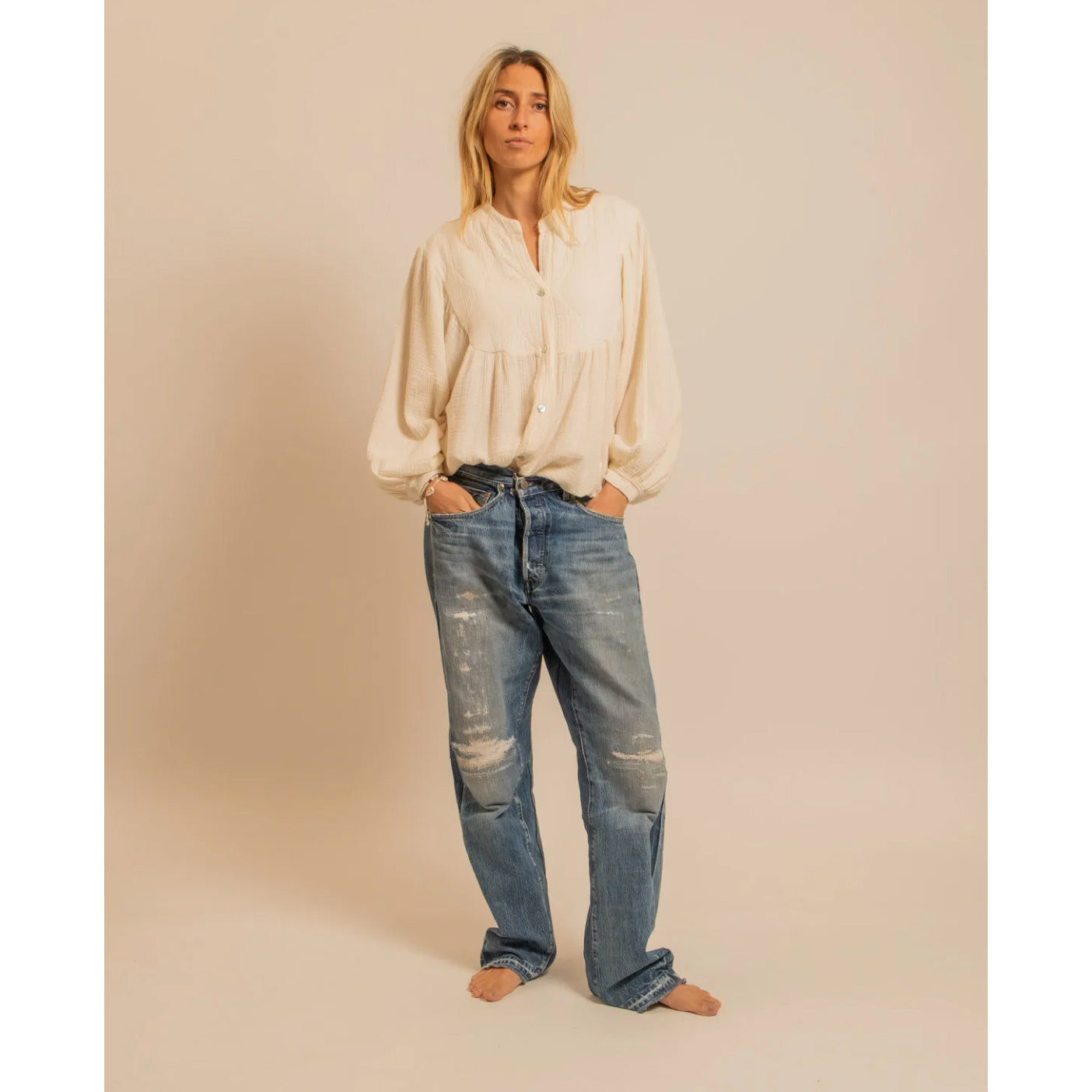 Blouse "Los Angeles" - Crème