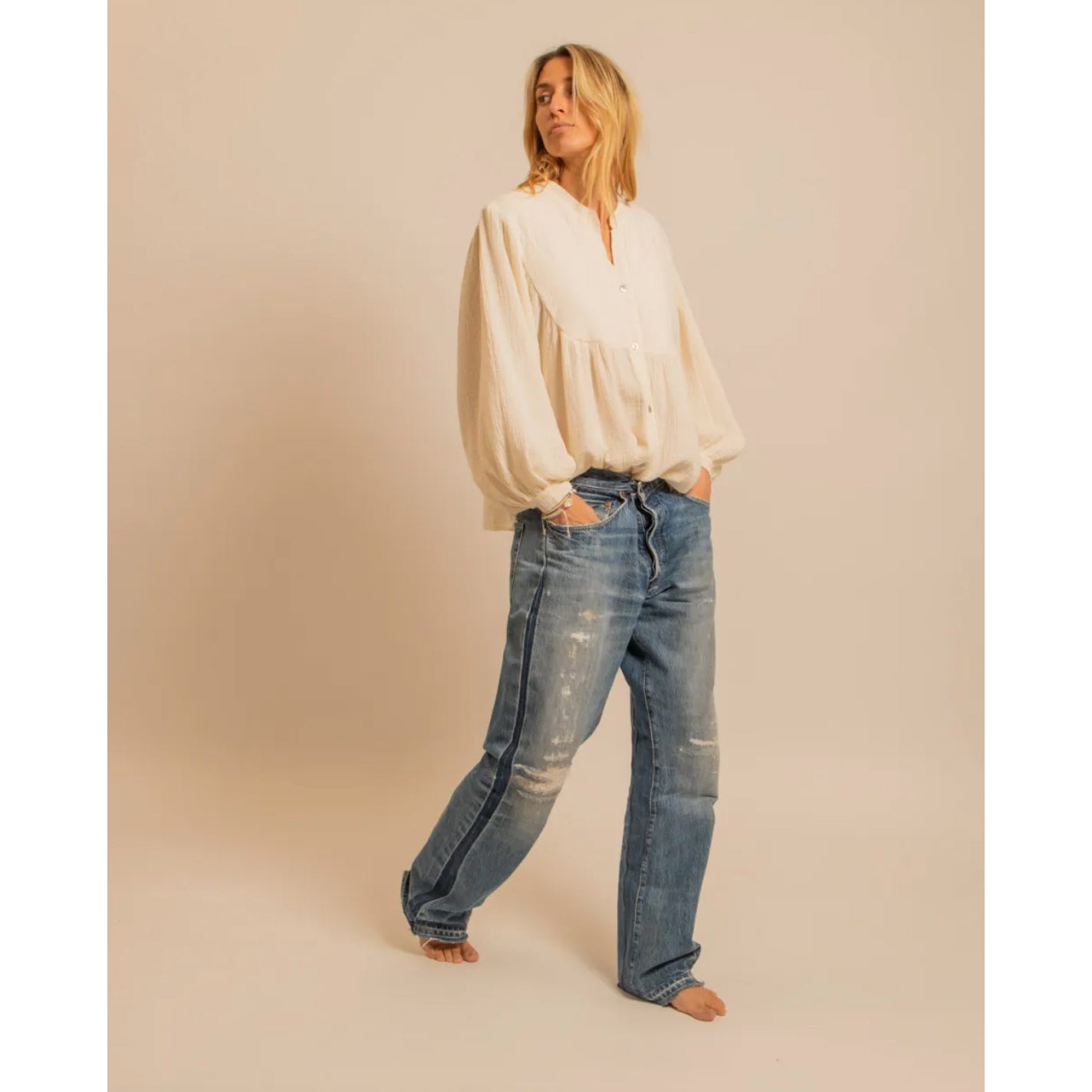 Blouse "Los Angeles" - Crème