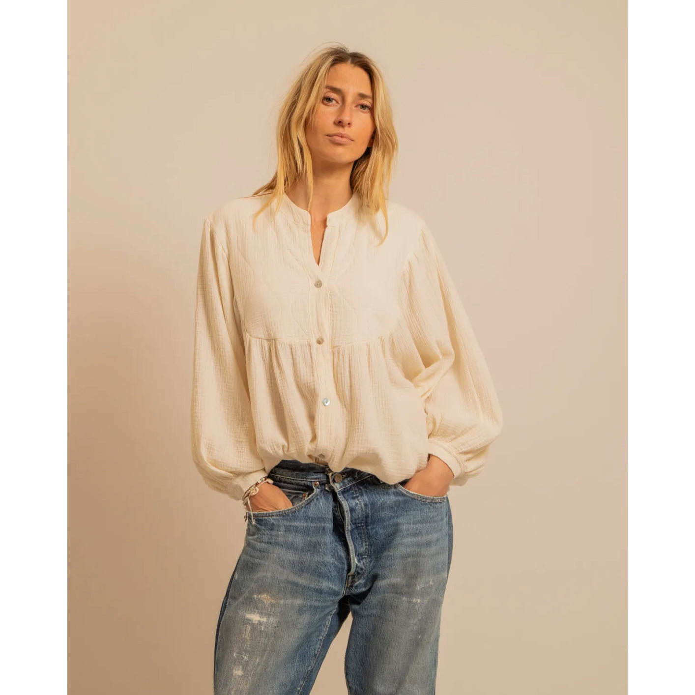 Blouse "Los Angeles" - Crème