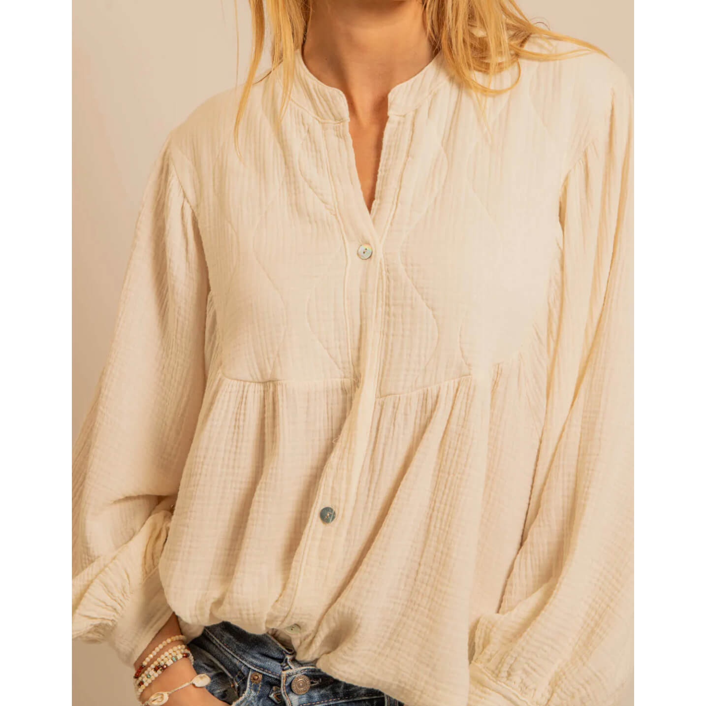 Blouse "Los Angeles" - Crème