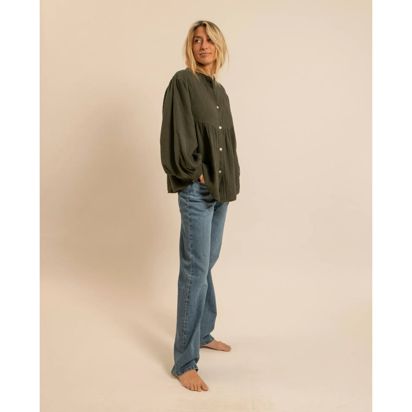 Blouse "Los Angeles" - Kaki