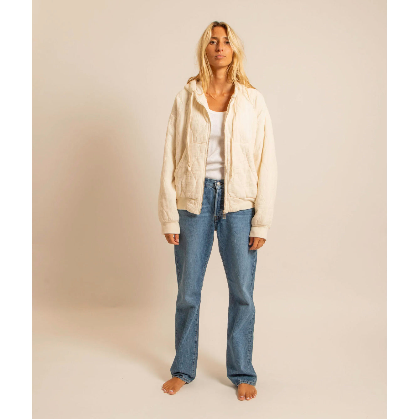 Hoodie-kimono "Washington" - Crème