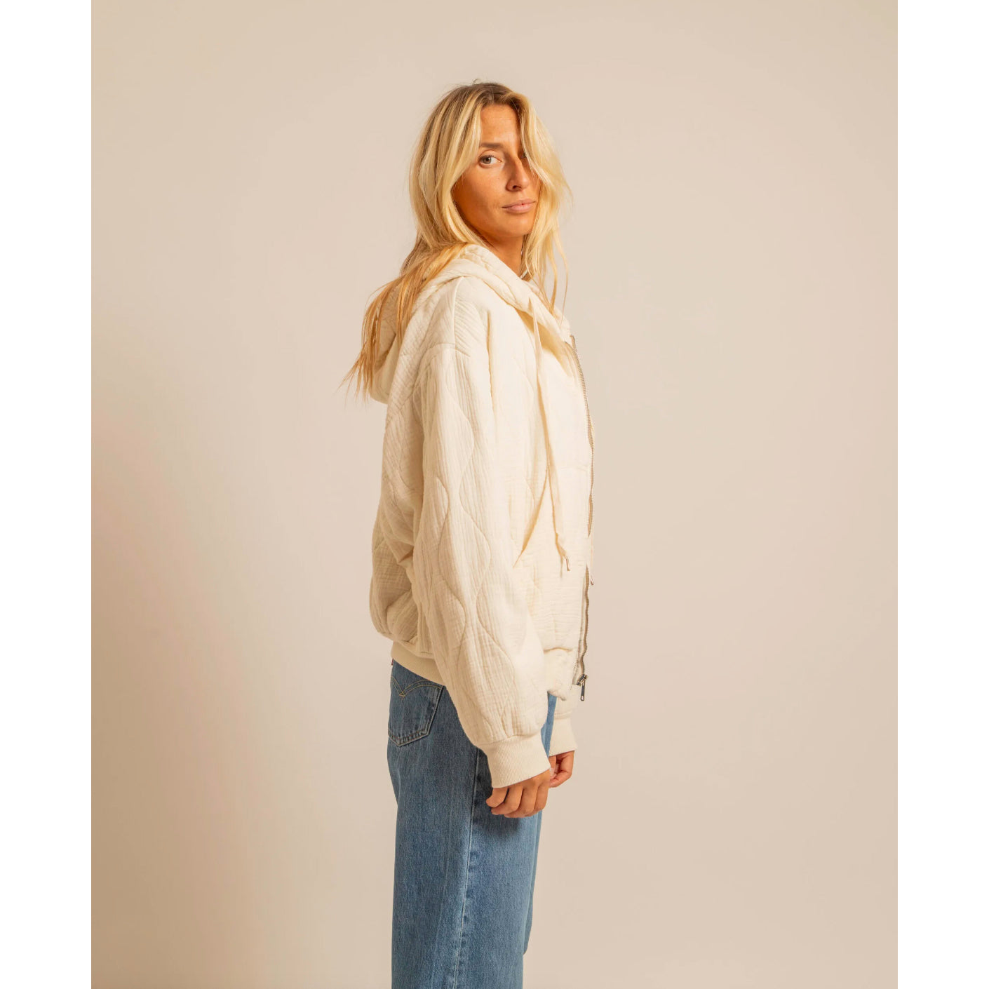 Hoodie-kimono "Washington" - Crème