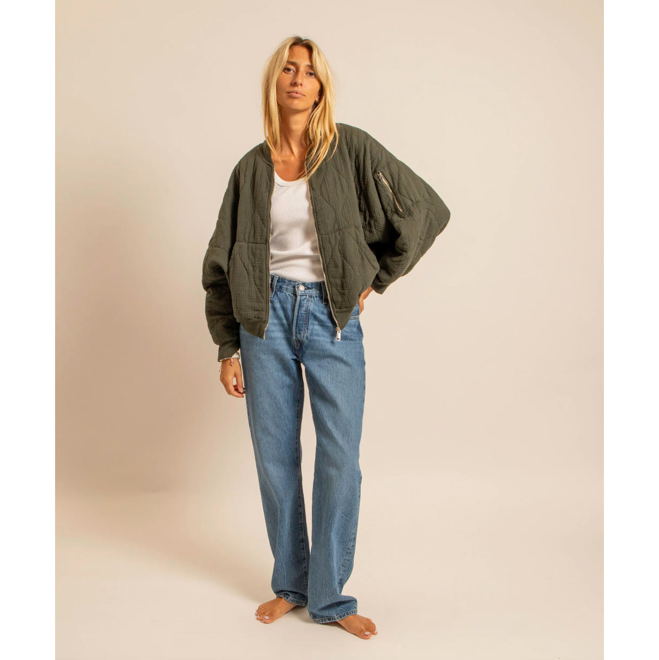 Bomber-kimono "Daytona" - Kaki