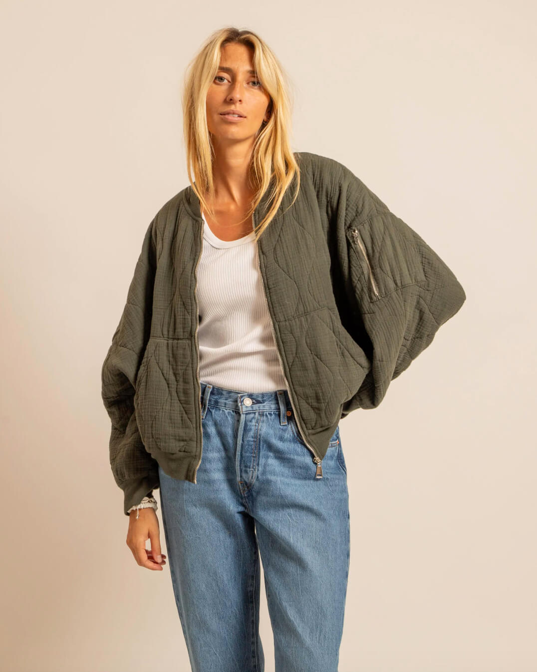 Bomber-kimono "Daytona" - Kaki