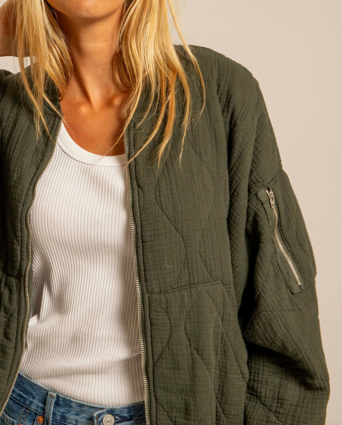 Bomber-kimono "Daytona" - Kaki