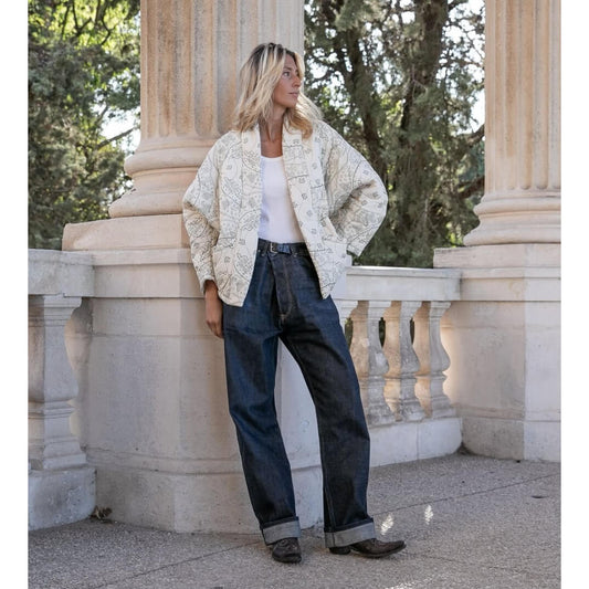 Kimono "Chicago Bandanas" - Crème