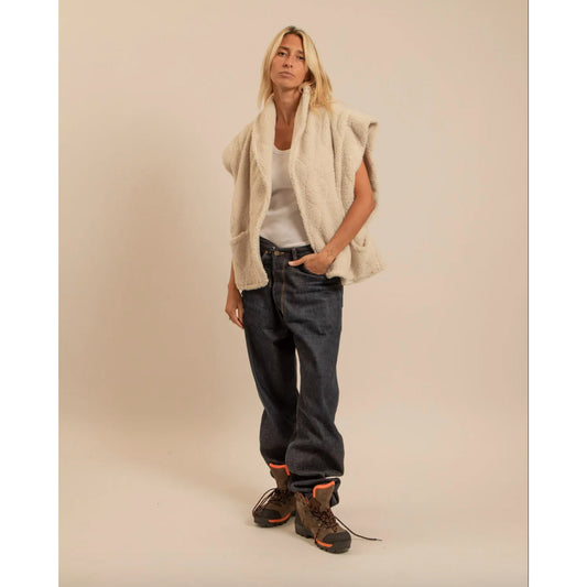 Veste sans manches "Brooklyn Sherpa" - Crème