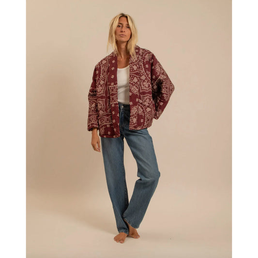 Kimono "Chicago Bandana" - Bordeaux