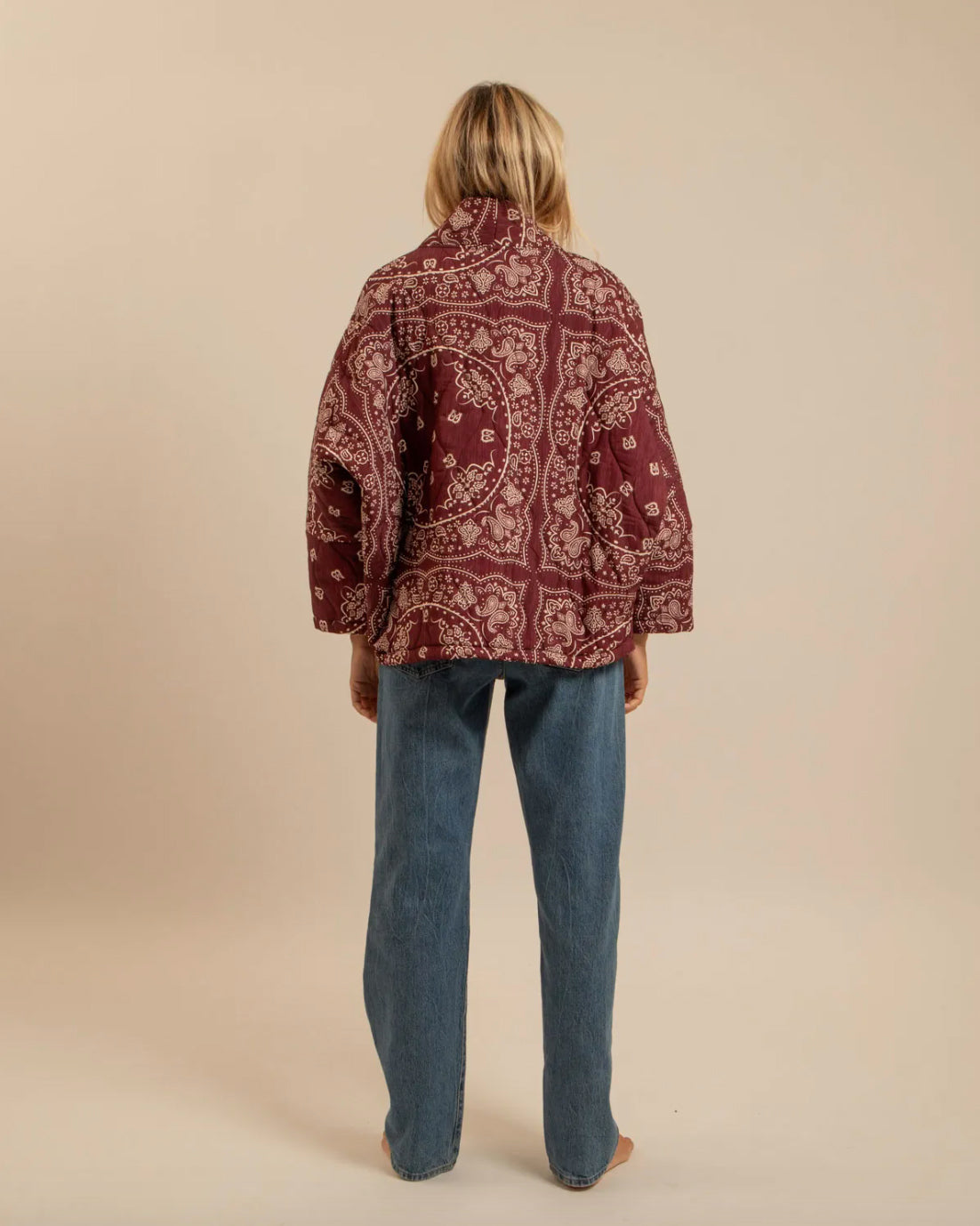 Kimono "Chicago Bandana" - Bordeaux