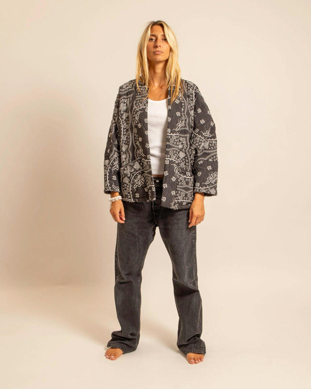 Kimono "Chicago Bandana" - Anthracite