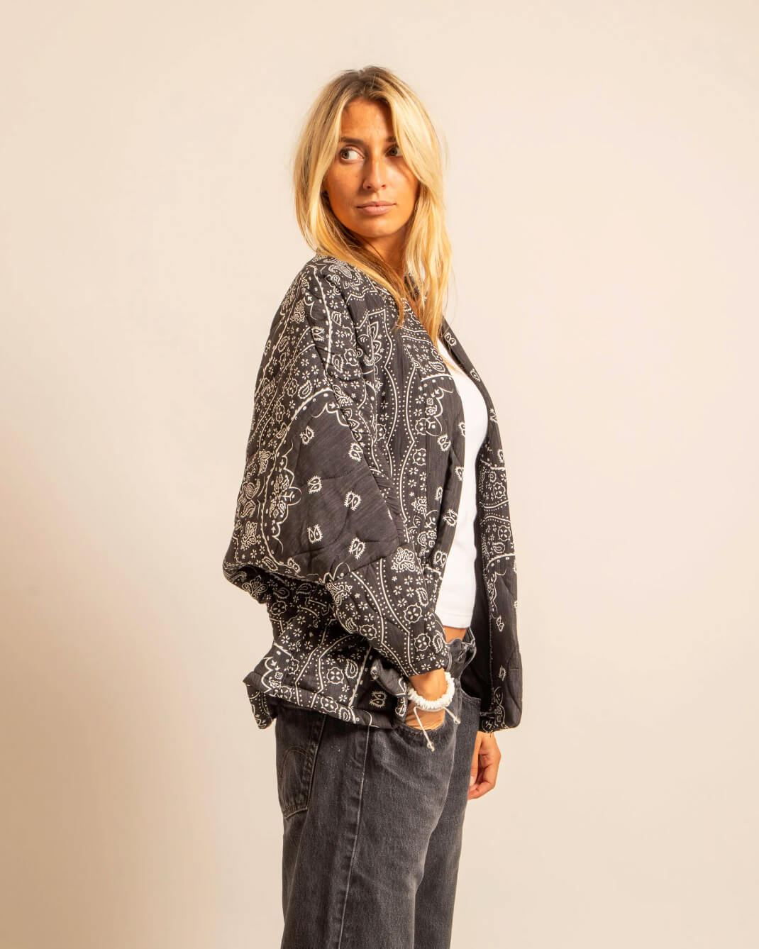 Kimono "Chicago Bandana" - Anthracite