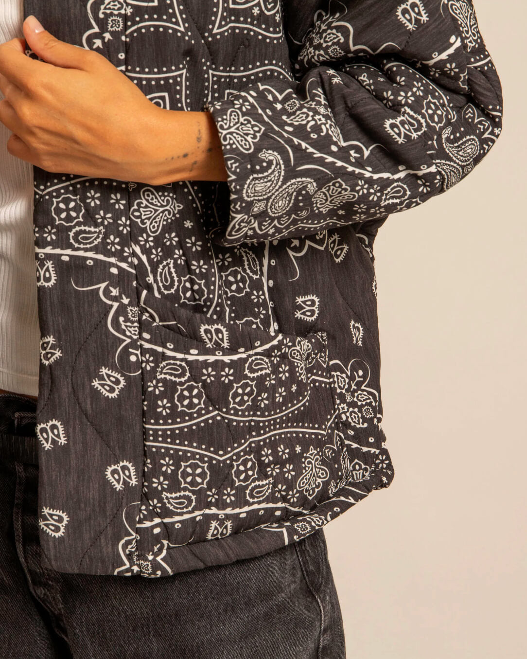 Kimono "Chicago Bandana" - Anthracite