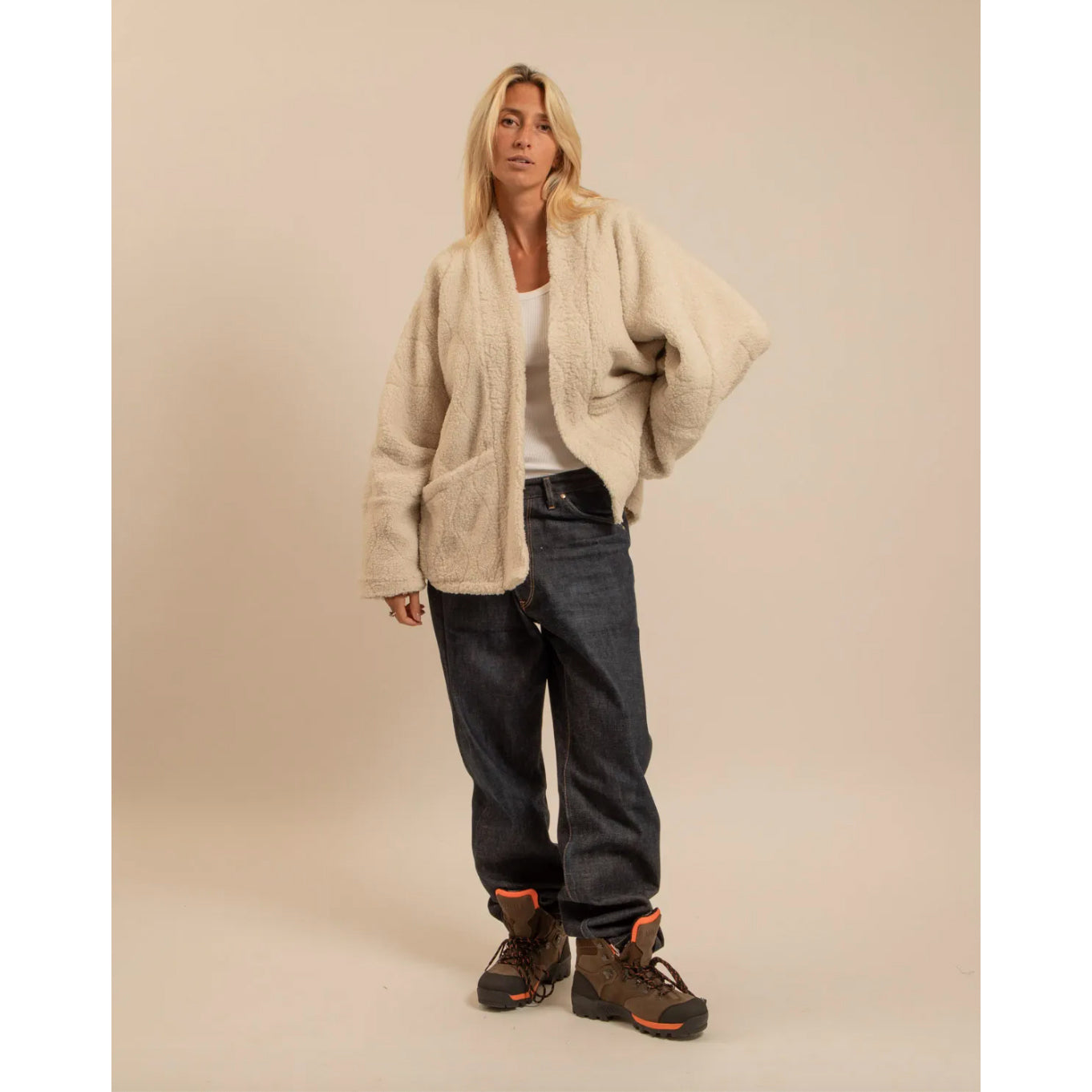 Kimono "Chicago Sherpa" - Crème