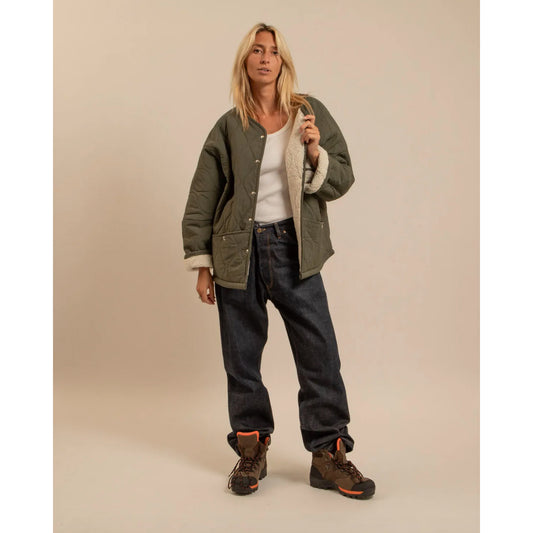 Veste "Indianapolis" nylon/sherpa - Kaki