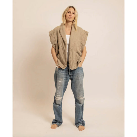 Veste sans manches "Brooklyn" - Beige