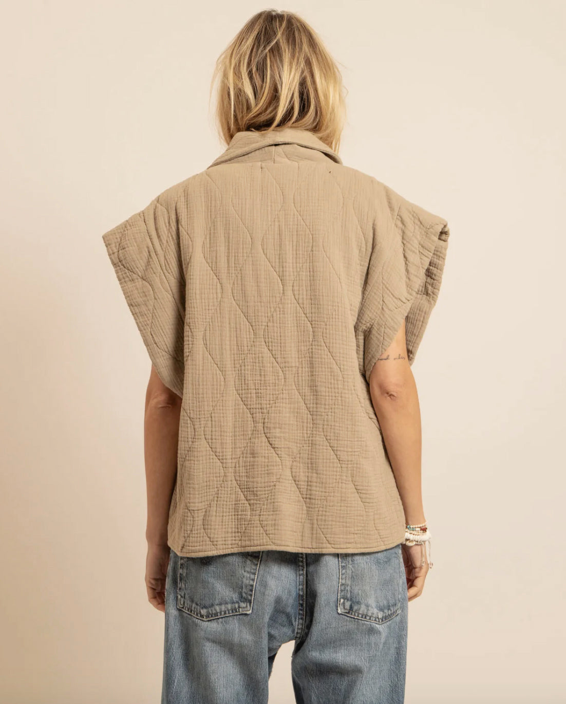 Veste sans manches "Brooklyn" - Beige