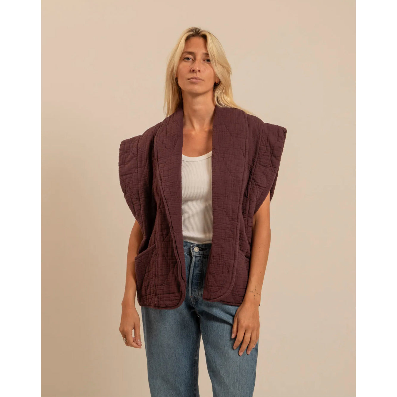 Veste sans manches "Brooklyn" - Bordeaux