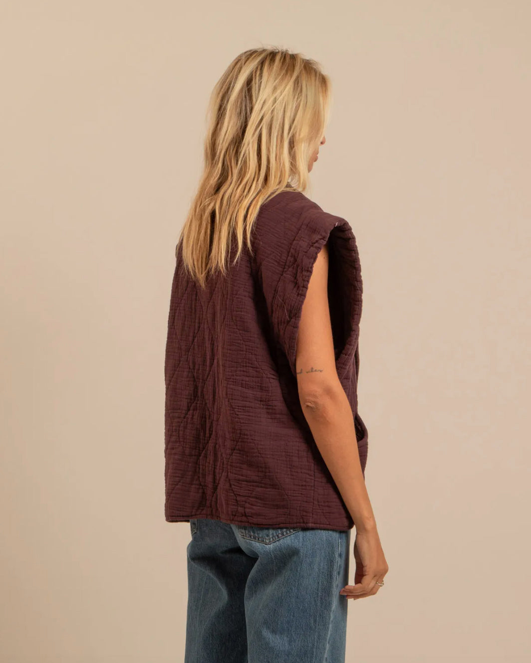 Veste sans manches "Brooklyn" - Bordeaux