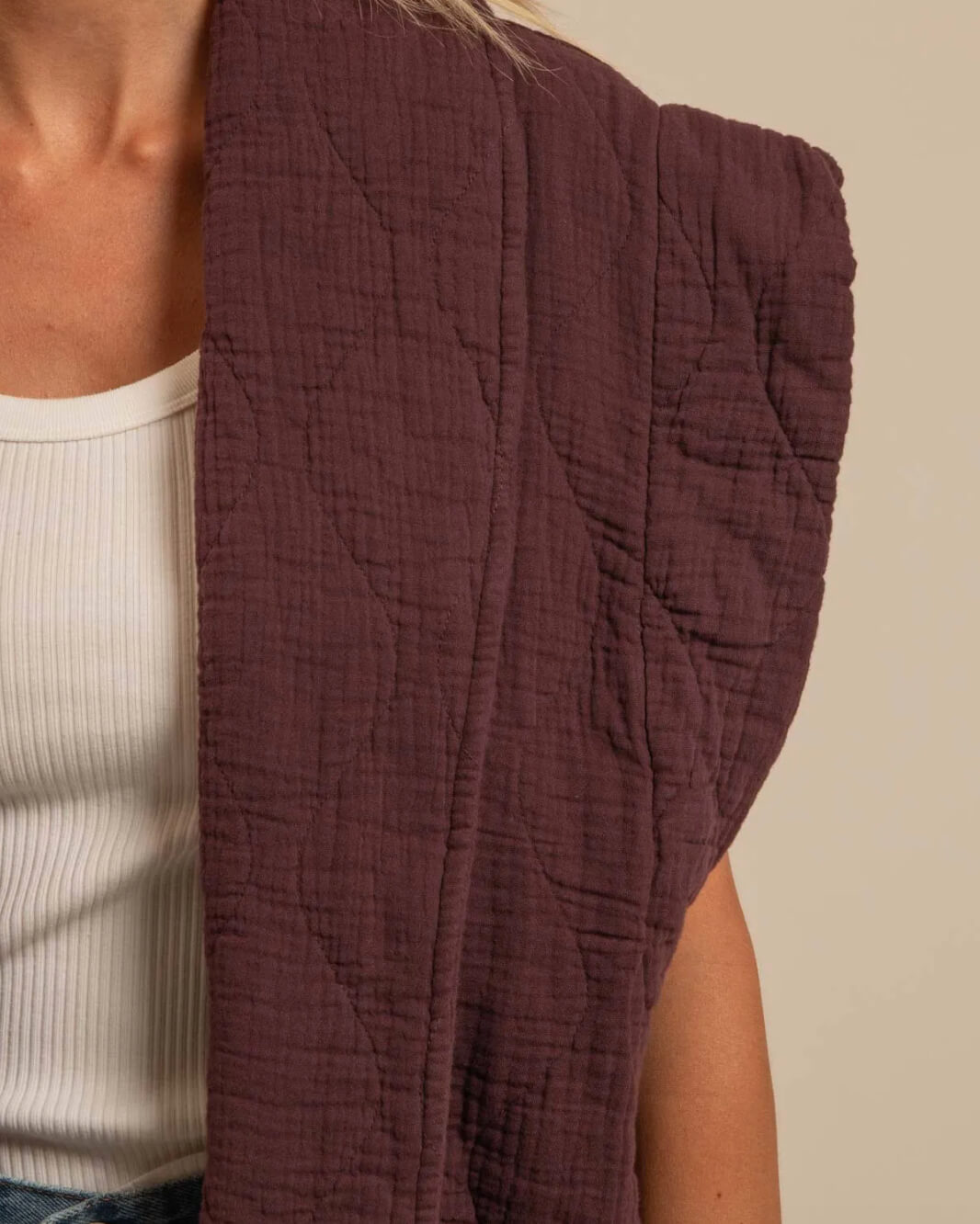 Veste sans manches "Brooklyn" - Bordeaux