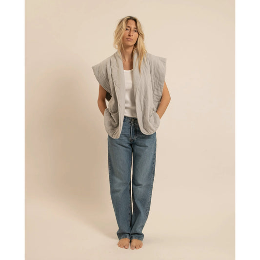 Veste sans manches "Brooklyn" - Gris perle