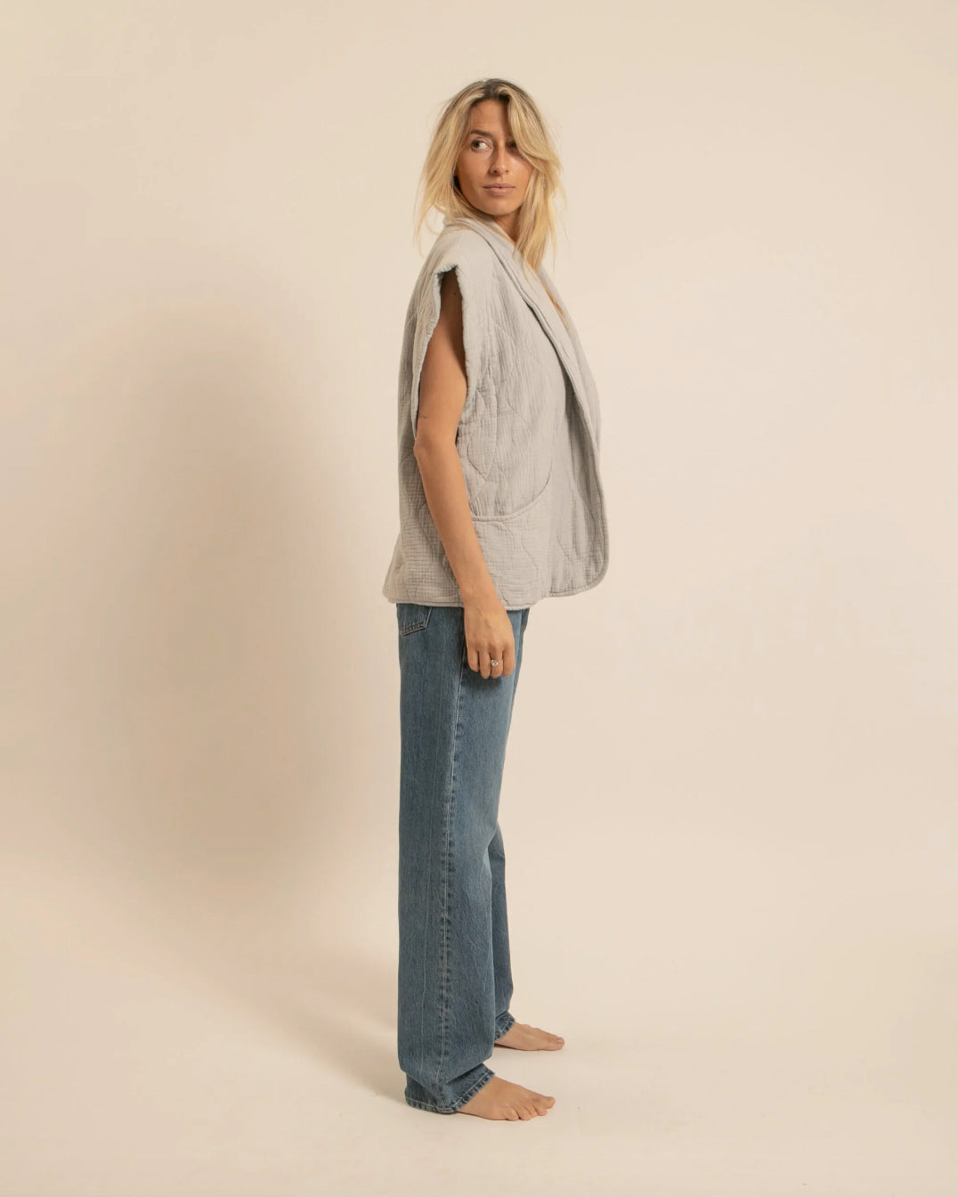 Veste sans manches "Brooklyn" - Gris perle