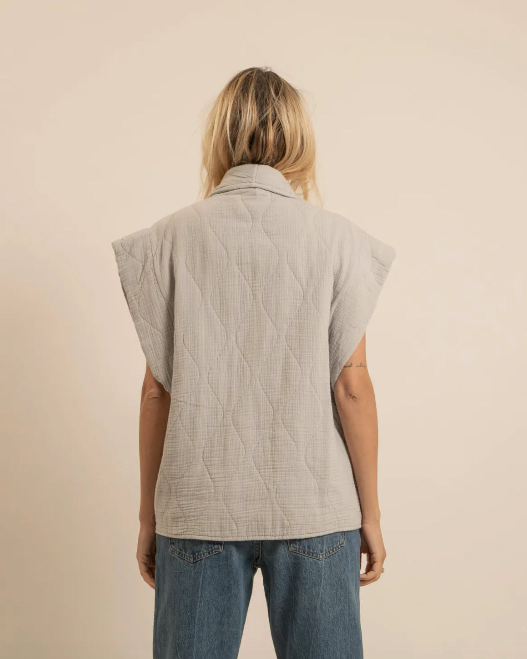 Veste sans manches "Brooklyn" - Gris perle