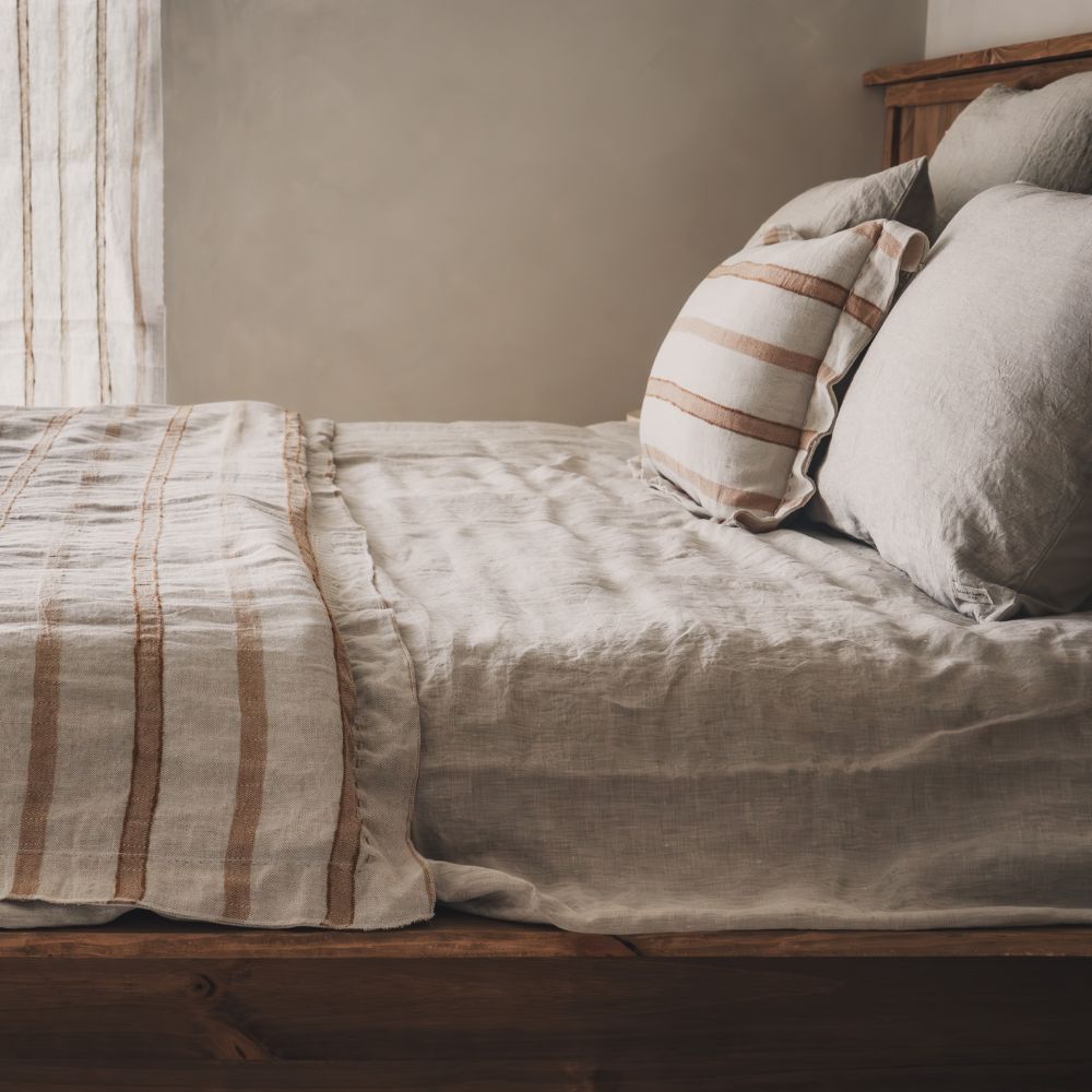 Coussin "Primerose" lin & coton