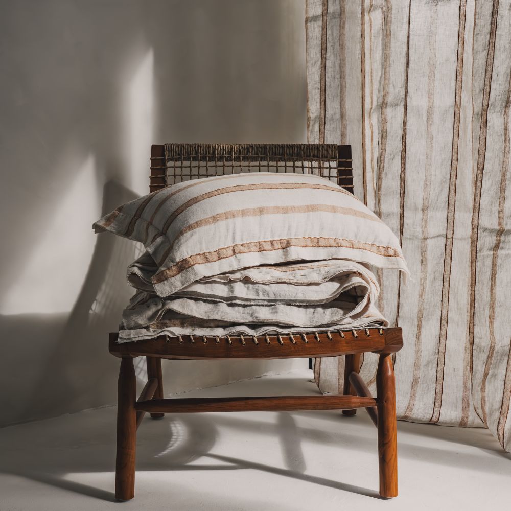Coussin "Primerose" lin & coton