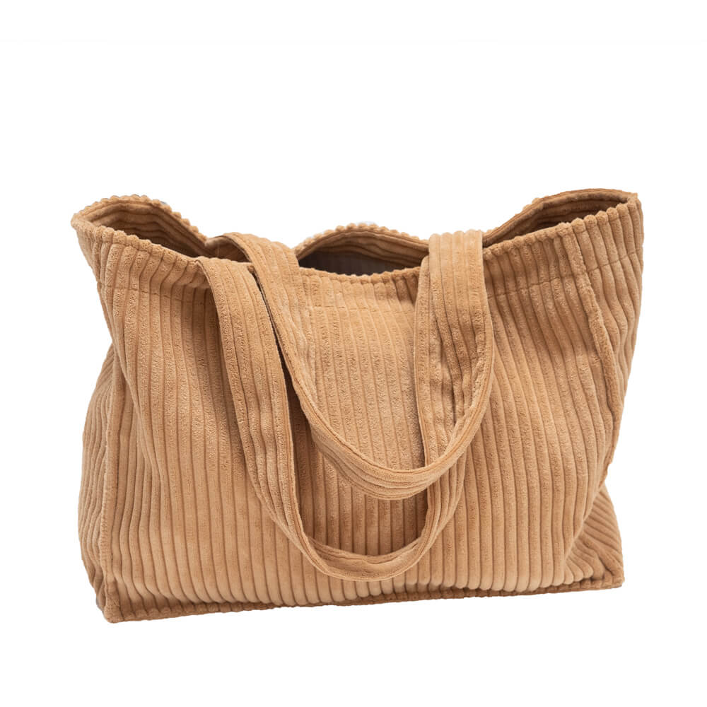 Grand cabas "Volt" velours - Sand