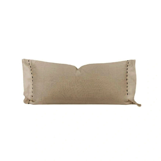 Coussin "Comics" lin brodé - Sable