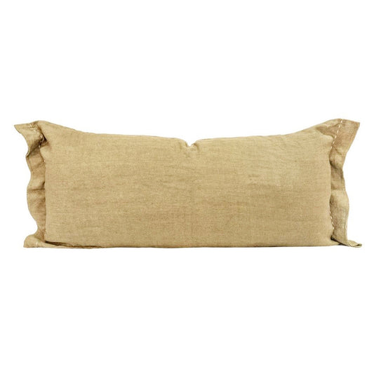 Coussin "Crush" lin brodé - Honey