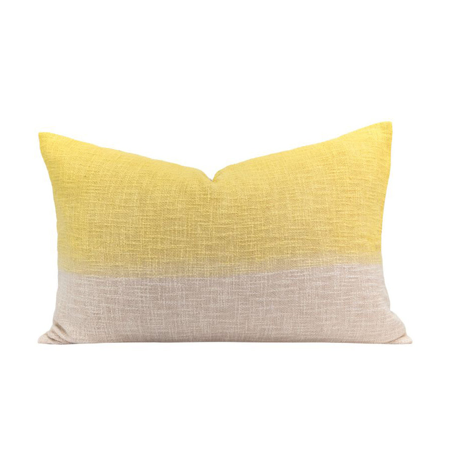 Coussin "Talc" tie & dye - Citrus