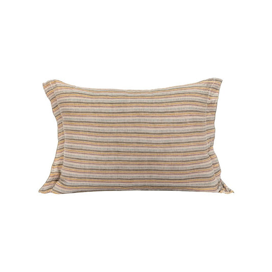 Coussin "Mama Ysatis" lin rayé