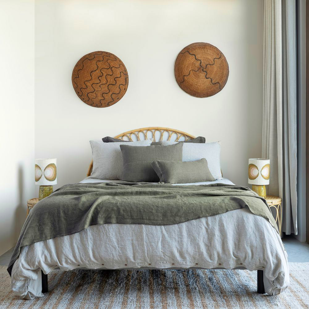 Coussin "Crush" lin brodé