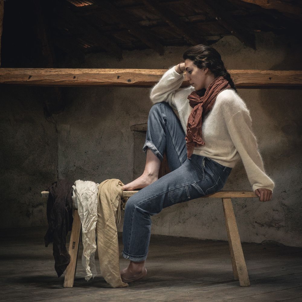 Chèche en laine fine "Doudou"