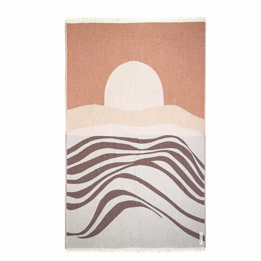 Fouta/Drap de plage "Texas" - Soleil levant