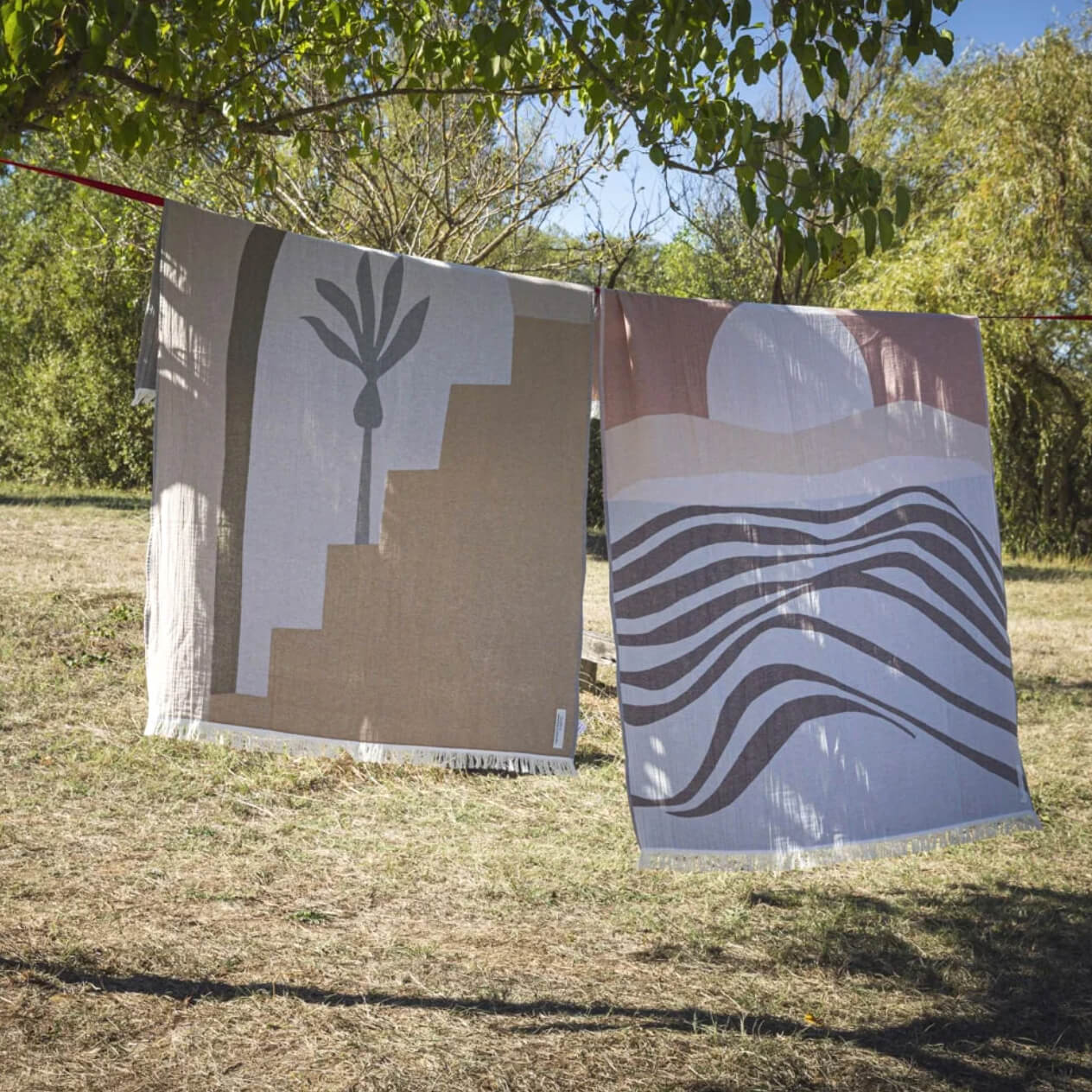 Fouta/Drap de plage "Texas" - Soleil levant