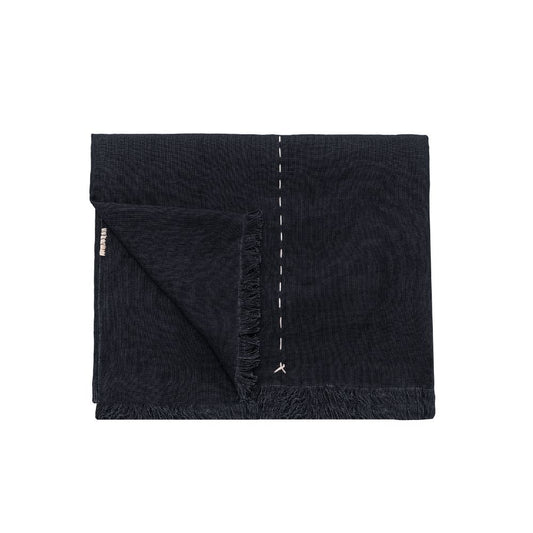 Plaid frangé en lin "Come Back" - Eclipse